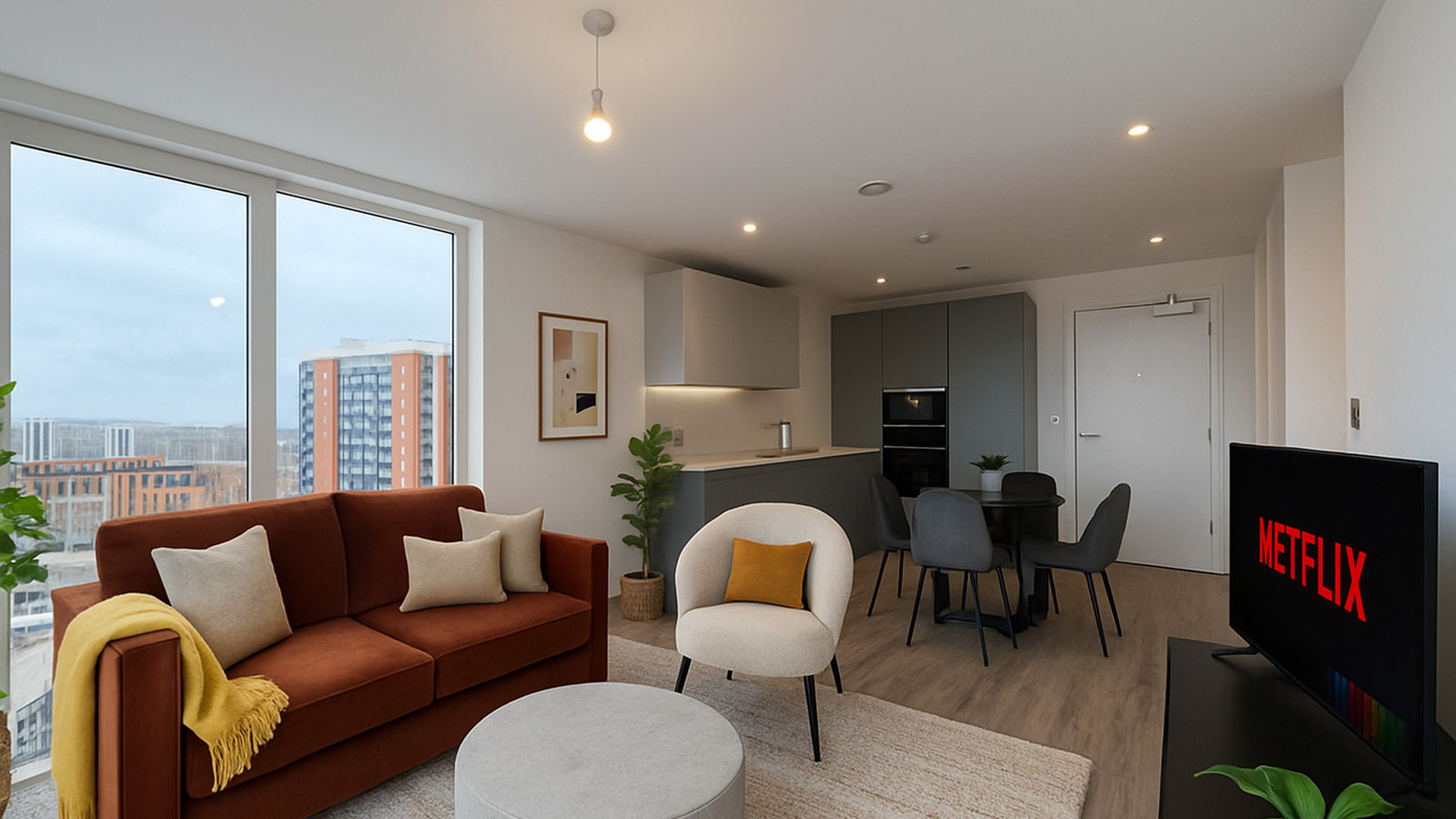 Calm 2-Bed Apartment, Salford, M5