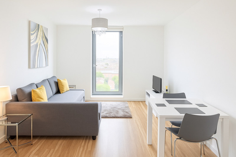 Serviced 1-Bed Apartment, Salford Quays, M50, photograph 3